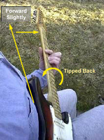 Tilt of guitar neck